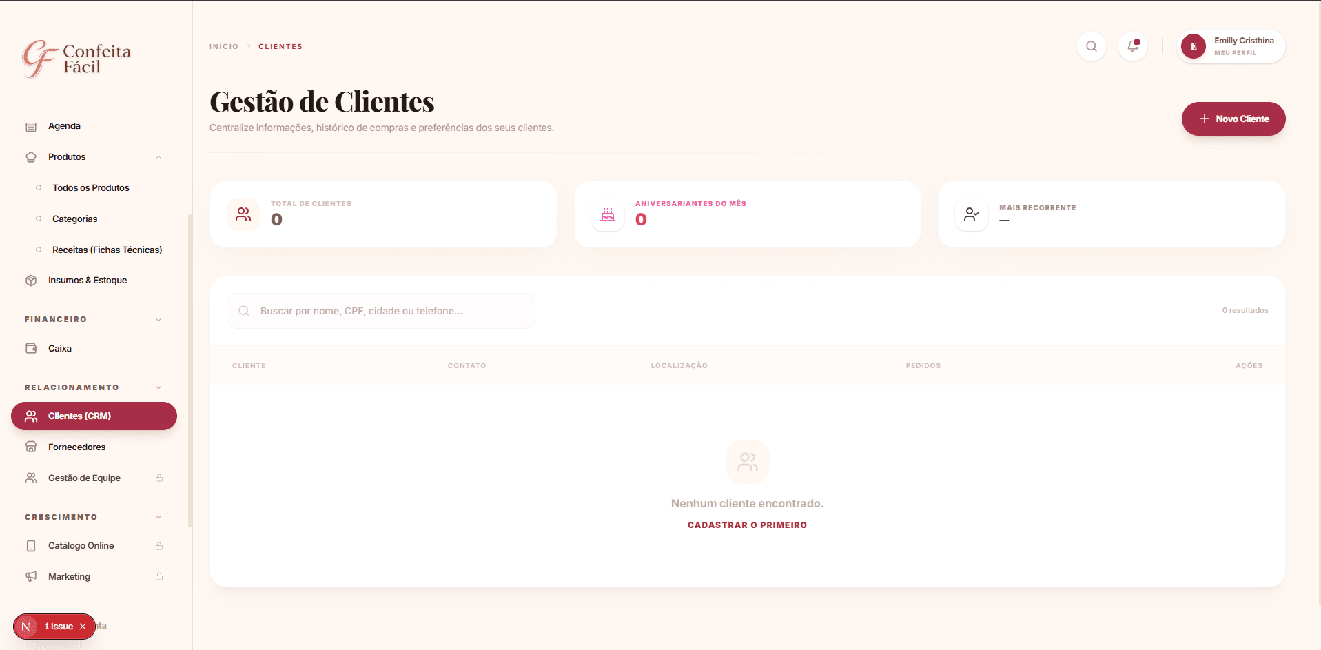 Carteira de Clientes